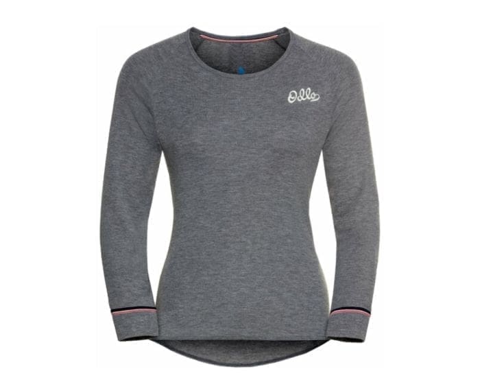 Odlo Active Crew Neck Long Sleeve Top Str:(Dame) Grå - Mellemlag