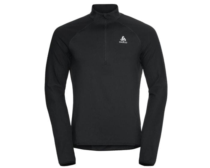 Odlo Midlayer 1/2 Zip Zeroweight Str.- Sort Herre Mellemlag med Reflekser