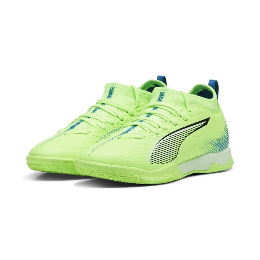 PUMA Ultra 5 Match IT + Mid Lights Out - Grøn/Hvid/Blå Børn