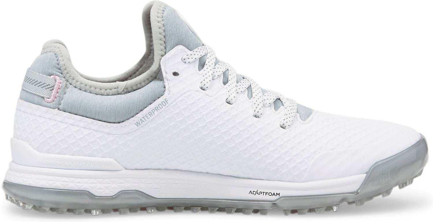 Puma Proadapt Alphacat Vandtætte Dame Golfsko Uden Spikes - Puma White/Puma Silver/Pink Lady -39 Normal