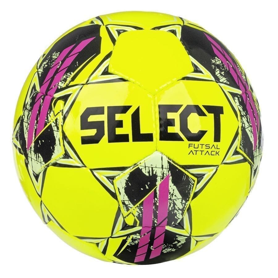 Select Fodbold Futsal Attack - Gul/pink/sort,Ball SZ. 5