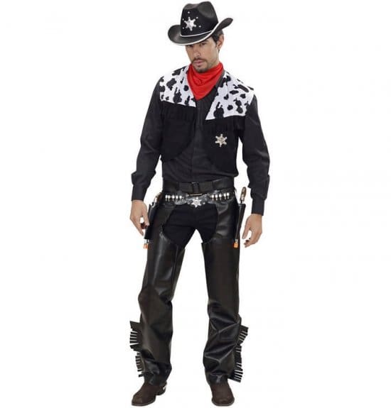 Sort Cowboy Kostume