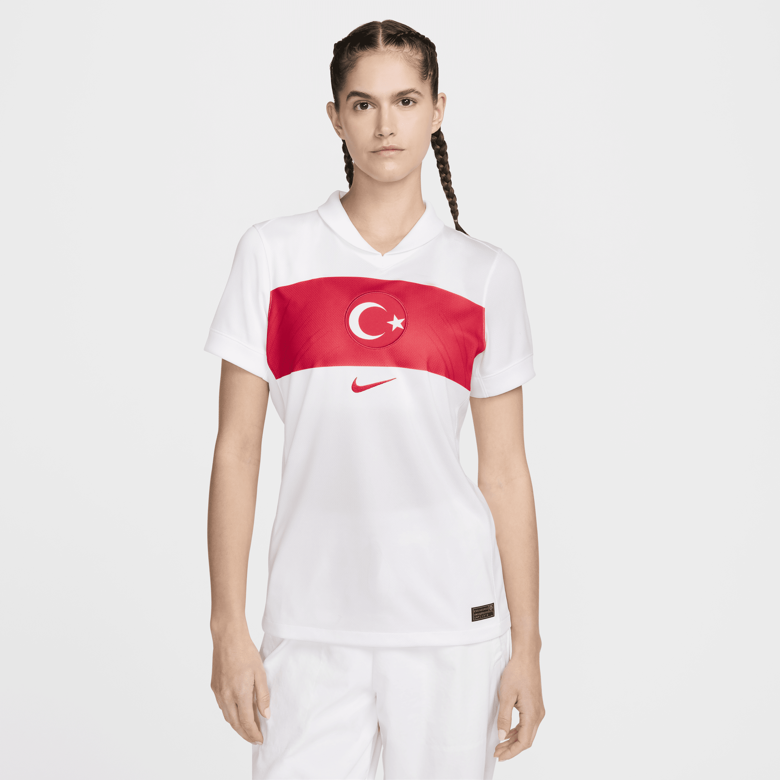 Tyrkiet 2024/25 Stadium Home Nike Dri-FIT Replica-fodboldtrøje til kvinder - hvid