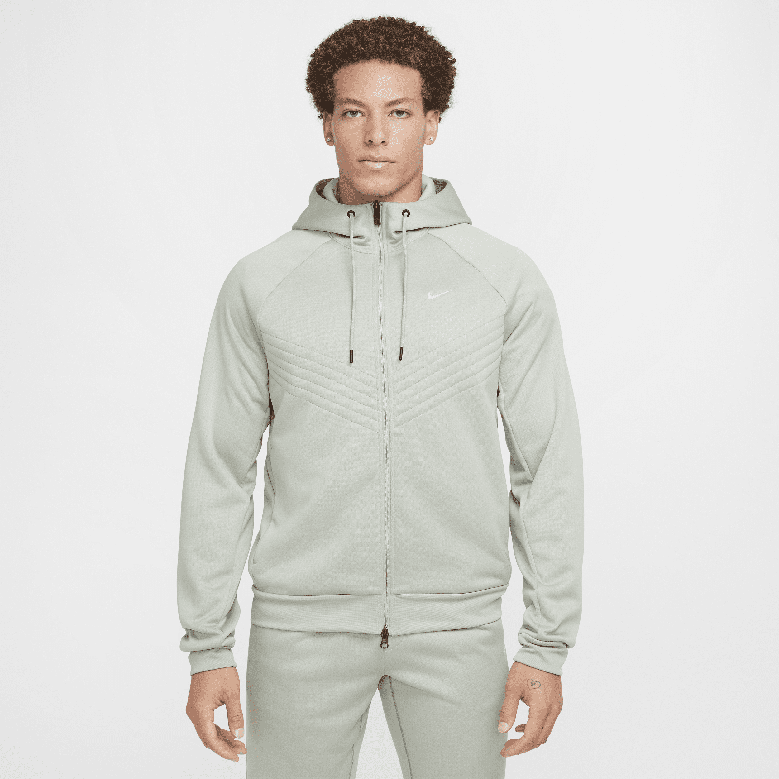 Vandafvisende Nike Therma Sphere Therma-FIT Winterized-jakke med fuld lynlås til mænd - grøn