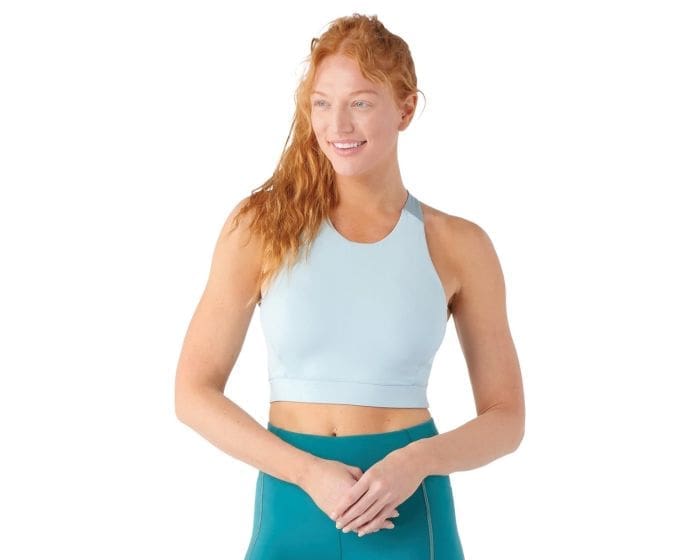 artwool Active Crop Bra -S, Blå | Svedtransporterende Sports-BH til Dame til Fitness & Løb